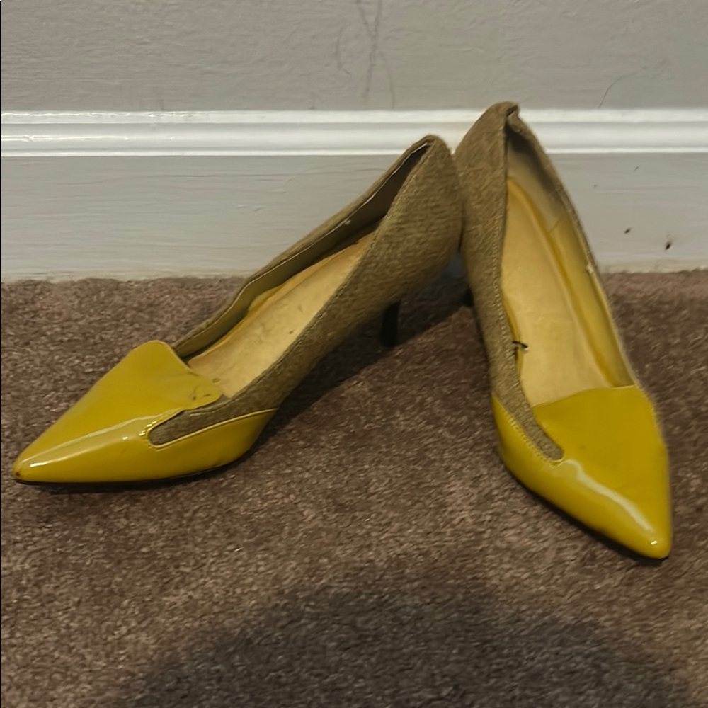Yellow and Tan Women's Shoes